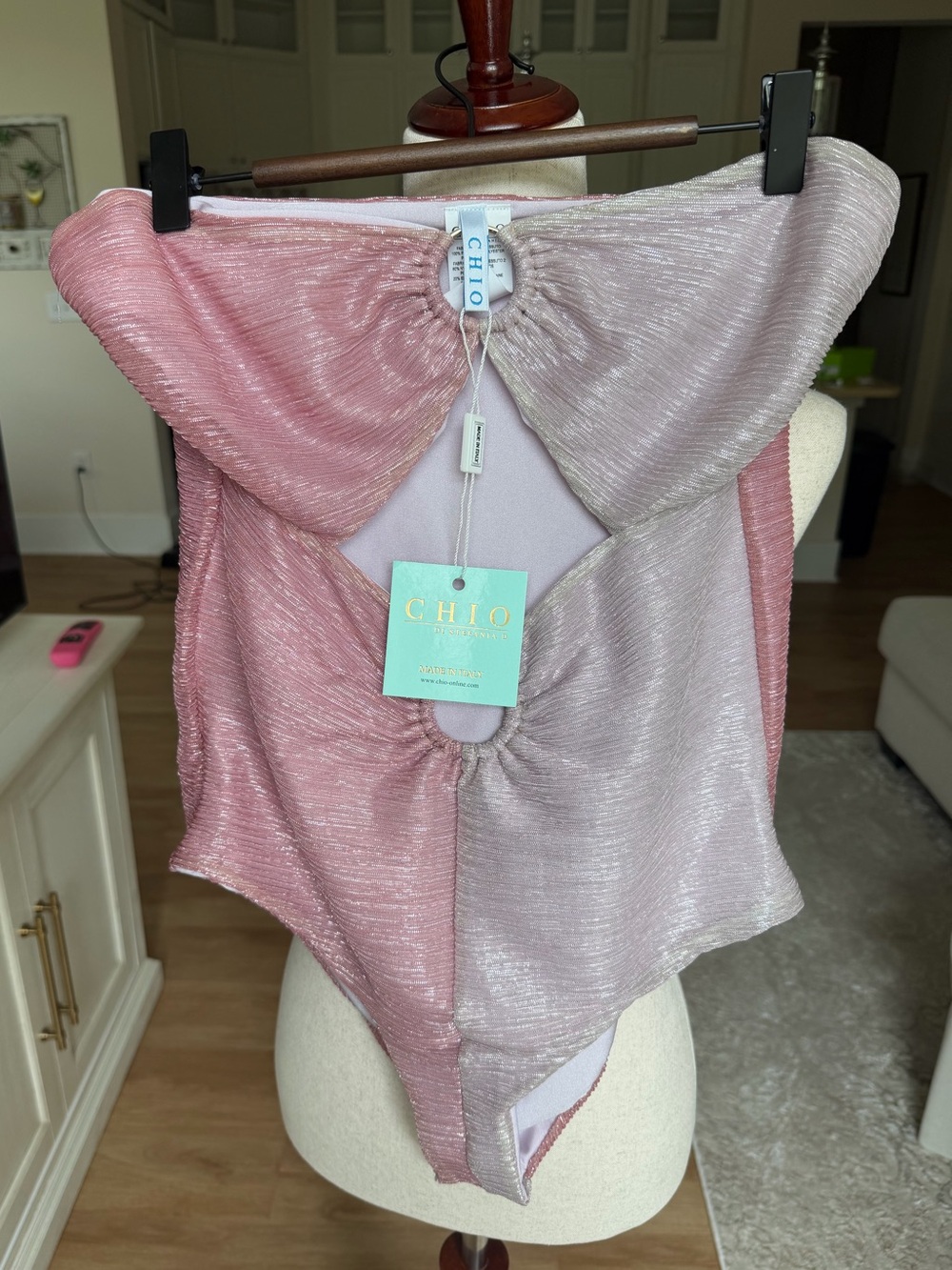 Women's CHIO Colorblock One Piece Swimsuit M Pink Purple